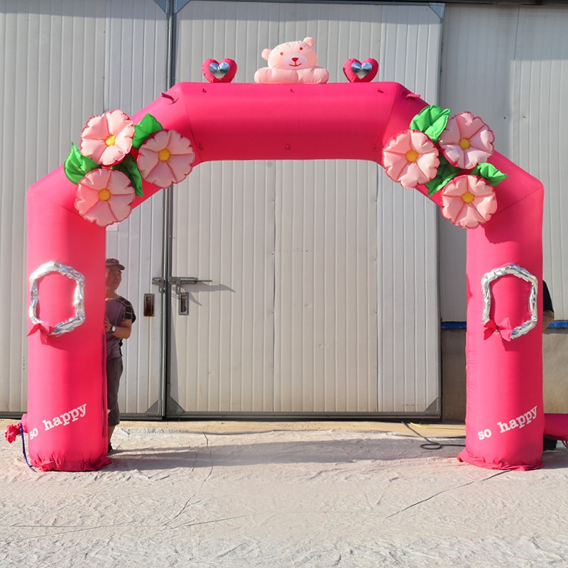 毕节粉色婚礼拱门